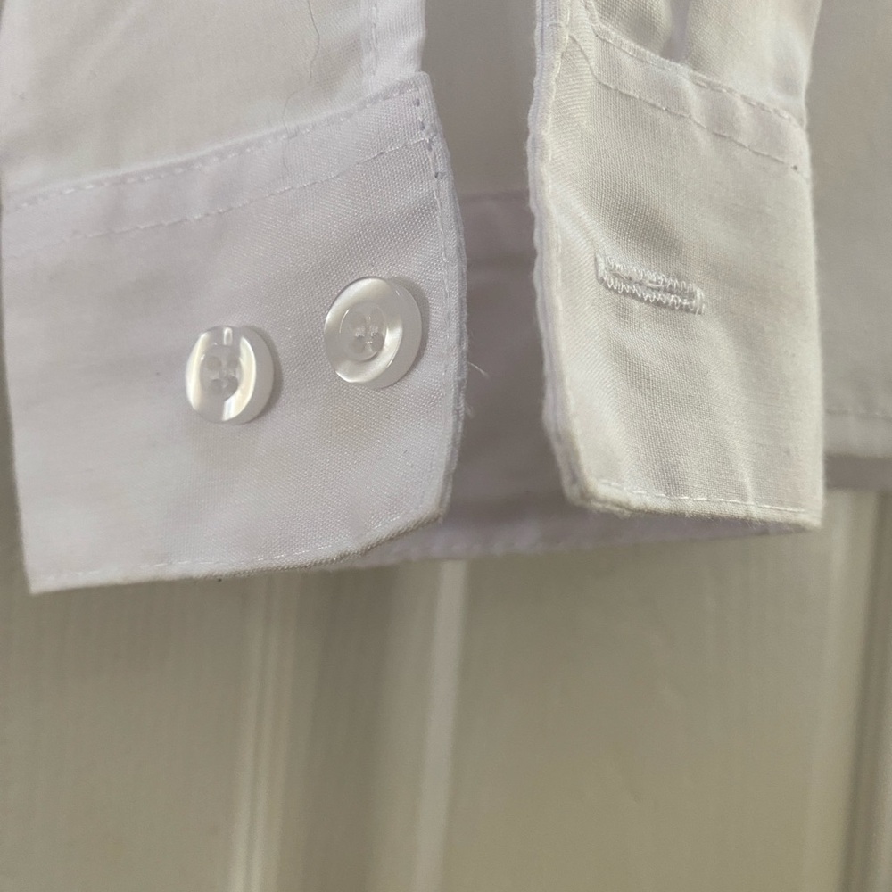 Black n Bianco Long Sleeve White Dress Shirt, Boy's Size 14, Like New - Picture 3 of 7